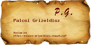 Palcsi Grizeldisz névjegykártya